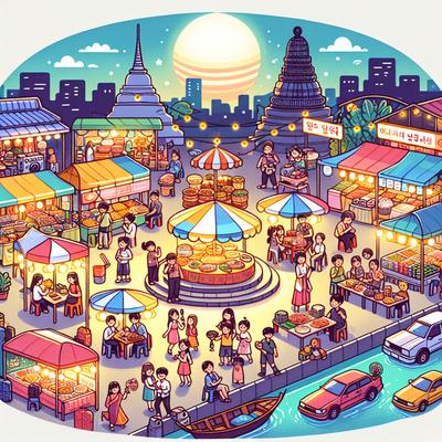 방콕 야시장의 매력 탐방, 당신의 밤을 화려하게 물들일 9곳의 필수 방문지